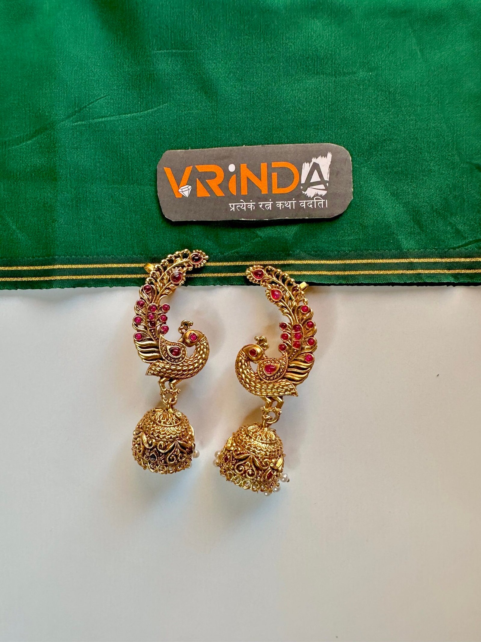 Peacock Earcuffs